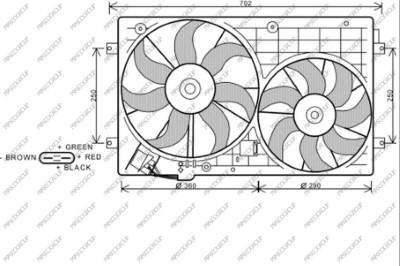 Prasco AD320F002 - Вентилятор, охлаждение двигателя autosila-amz.com