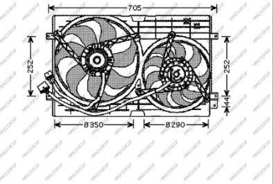 Prasco AD200F002 - Вентилятор, охлаждение двигателя autosila-amz.com