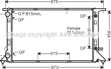 Prasco AIA2293 - Радиатор, охлаждение двигателя autosila-amz.com