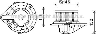 Prasco AI8501 - Электродвигатель, вентиляция салона autosila-amz.com