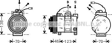 Prasco AIAK015 - Компрессор кондиционера autosila-amz.com