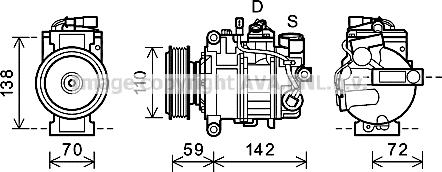 Prasco AIK341 - Компрессор кондиционера autosila-amz.com