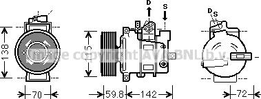 Prasco AIK343 - Компрессор кондиционера autosila-amz.com