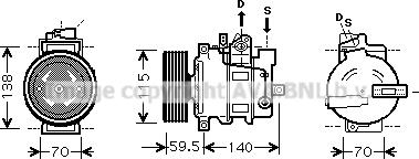 Prasco AIK284 - Компрессор кондиционера autosila-amz.com