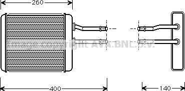Prasco AL6072 - Теплообменник, отопление салона autosila-amz.com