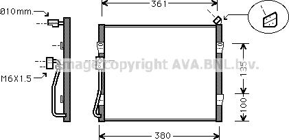 Prasco AU5135 - Конденсатор кондиционера autosila-amz.com