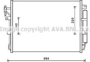 Prasco AU5215D - Конденсатор кондиционера autosila-amz.com