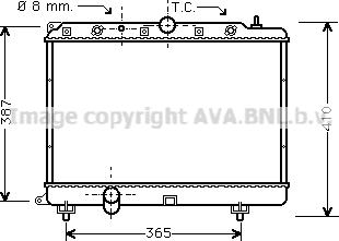 Prasco AU2154 - Радиатор, охлаждение двигателя autosila-amz.com