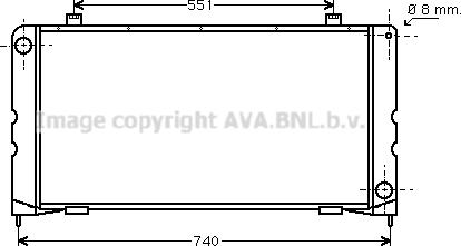 Prasco AU2127 - Радиатор, охлаждение двигателя autosila-amz.com