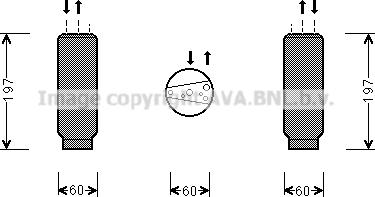 Prasco AUD146 - Осушитель, кондиционер autosila-amz.com