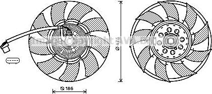 Prasco AUF212 - Сцепление, вентилятор радиатора autosila-amz.com