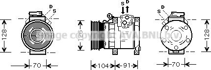 Prasco AUK167 - Компрессор кондиционера autosila-amz.com