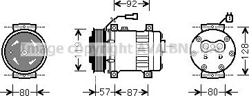 Prasco AUK203 - Компрессор кондиционера autosila-amz.com