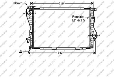 Prasco BM044R011 - Радиатор, охлаждение двигателя autosila-amz.com