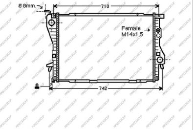 Prasco BM044R013 - Радиатор, охлаждение двигателя autosila-amz.com