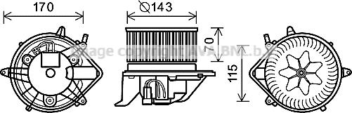 Prasco BW8459 - Электродвигатель, вентиляция салона autosila-amz.com