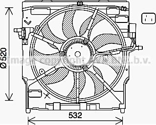 Prasco BW7563 - Вентилятор, охлаждение двигателя autosila-amz.com