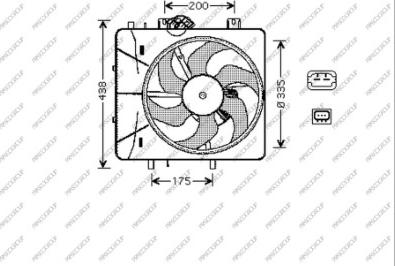 Prasco CI304F001 - Вентилятор, охлаждение двигателя autosila-amz.com