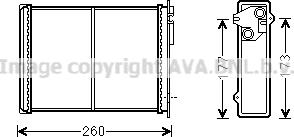 Prasco CN6260 - Теплообменник, отопление салона autosila-amz.com