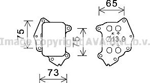 Prasco CN3309 - Масляный радиатор, двигательное масло autosila-amz.com