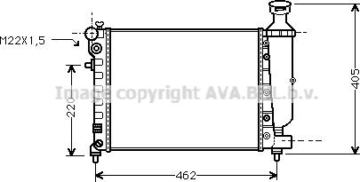 Prasco CNA2115 - Радиатор, охлаждение двигателя autosila-amz.com