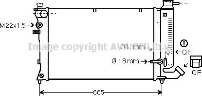 Prasco CNA2111 - Радиатор, охлаждение двигателя autosila-amz.com