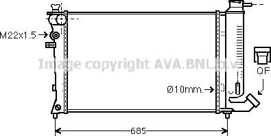 Prasco CNA2112 - Радиатор, охлаждение двигателя autosila-amz.com