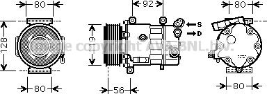 Prasco CNK255 - Компрессор кондиционера autosila-amz.com