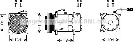 Prasco CNK180 - Компрессор кондиционера autosila-amz.com