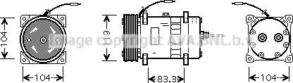 Prasco CNK176 - Компрессор кондиционера autosila-amz.com