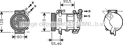 Prasco CNK251 - Компрессор кондиционера autosila-amz.com