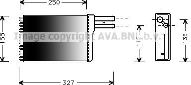 Prasco CR6048 - Теплообменник, отопление салона autosila-amz.com