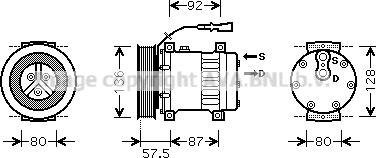 Prasco DFAK033 - Компрессор кондиционера autosila-amz.com