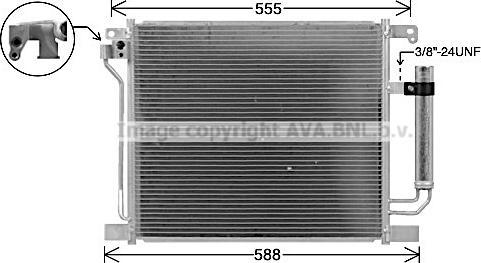 Prasco DN5467D - Конденсатор кондиционера autosila-amz.com