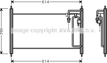 Prasco DN5177 - Конденсатор кондиционера autosila-amz.com