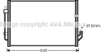 Prasco DN5331 - Конденсатор кондиционера autosila-amz.com