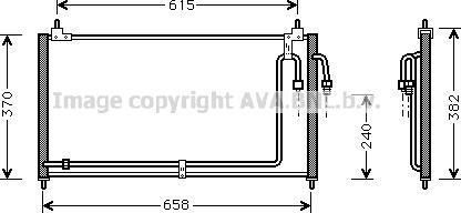 Prasco DN5200 - Конденсатор кондиционера autosila-amz.com