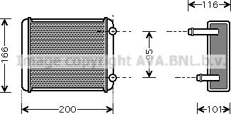 Prasco DN6225 - Теплообменник, отопление салона autosila-amz.com