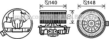 Prasco DN8383 - Электродвигатель, вентиляция салона autosila-amz.com