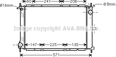 Prasco DN2249 - Радиатор, охлаждение двигателя autosila-amz.com