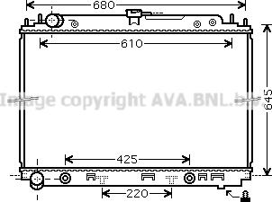 Prasco DNA2297 - Радиатор, охлаждение двигателя autosila-amz.com