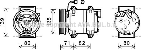 Prasco DNK377 - Компрессор кондиционера autosila-amz.com