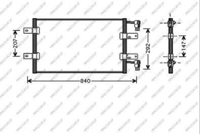 Prasco DS950C005 - Конденсатор кондиционера autosila-amz.com