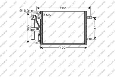 Prasco DS011C002 - Конденсатор кондиционера autosila-amz.com