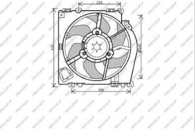 Prasco DS011F001 - Вентилятор, охлаждение двигателя autosila-amz.com