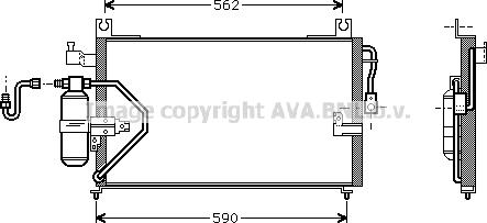 Prasco DU5037 - Конденсатор кондиционера autosila-amz.com