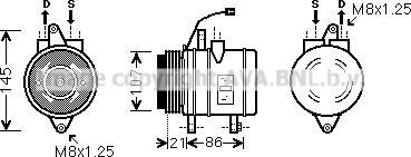 Prasco DWK079 - Компрессор кондиционера autosila-amz.com