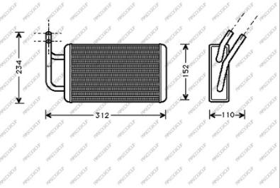 Prasco FD908H001 - Теплообменник, отопление салона autosila-amz.com