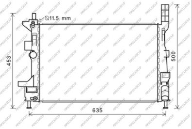 Prasco FD428R003 - Радиатор, охлаждение двигателя autosila-amz.com