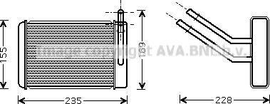 Prasco FD6360 - Теплообменник, отопление салона autosila-amz.com